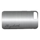 Coques Case-Mate iPhone Aspect métallique en acier inoxydable (Dos (Horizontal))