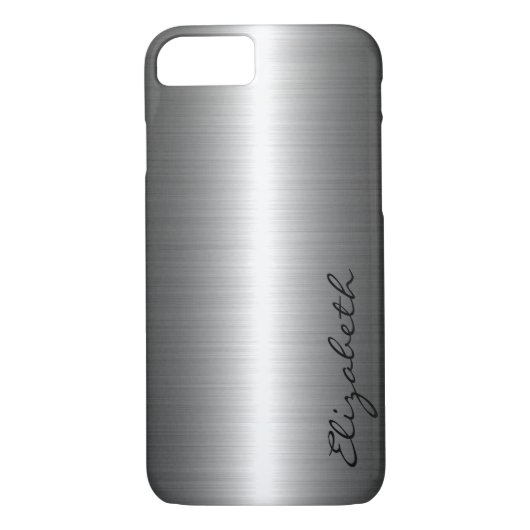 Coques Case-Mate iPhone Aspect métallique en acier inoxydable (Dos)