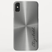 Coques Case-Mate iPhone Aspect métallique en acier inoxydable (Dos)