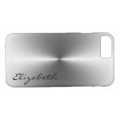 Coques Case-Mate iPhone Aspect métallique en acier inoxydable (Dos (Horizontal))