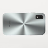 Coques Case-Mate iPhone Aspect métallique en acier inoxydable (Dos (Horizontal))