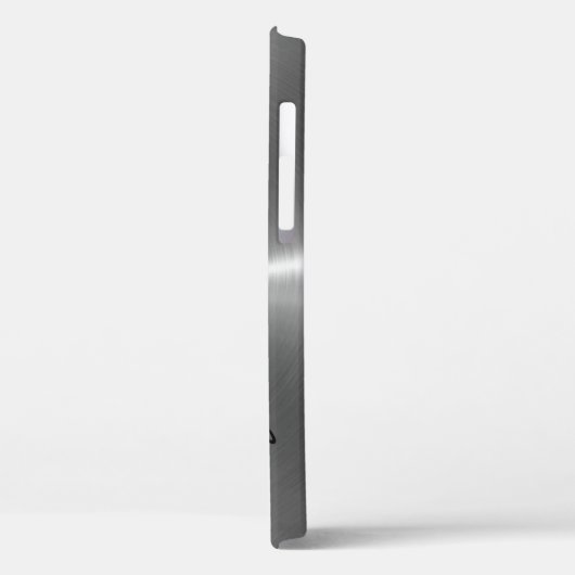 Coques Case-Mate iPhone Aspect métallique en acier inoxydable Chrome (Verso / Gauche)