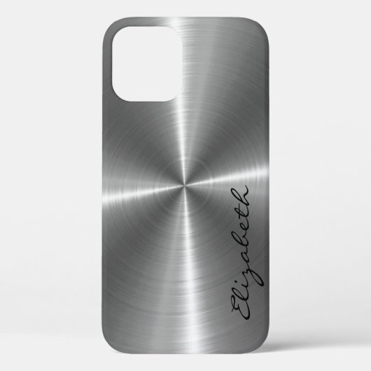 Coques Case-Mate iPhone Aspect métallique en acier inoxydable Chrome (Verso)