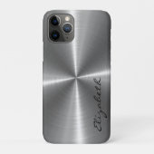 Coques Case-Mate iPhone Aspect métallique en acier inoxydable Chrome (Dos)