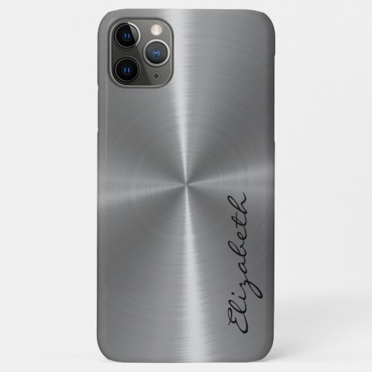 Coques Case-Mate iPhone Aspect métallique en acier inoxydable métallique (Dos)