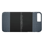 Coques Case-Mate iPhone Aspect métallique en acier inoxydable noir (Dos (Horizontal))