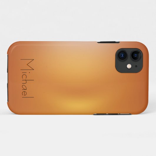 Coques Case-Mate iPhone Aspect métallique en acier inoxydable orange (Dos (Horizontal))