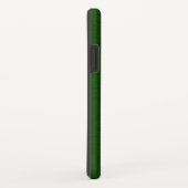 Coques Case-Mate iPhone Aspect métallique en aluminium brossé vert foncé (Dos/Droite)