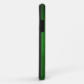 Coques Case-Mate iPhone Aspect-Monogramme en aluminium brossé vert (Dos/Droite)