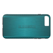 Coques Case-Mate iPhone Aspect turquoise-vert métallique en aluminium bros (Dos (Horizontal))