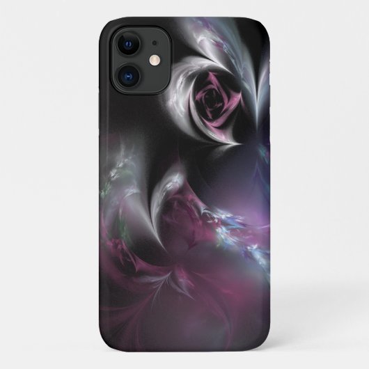 Coques Case-Mate iPhone Assez fractale de rose de rose (Dos)