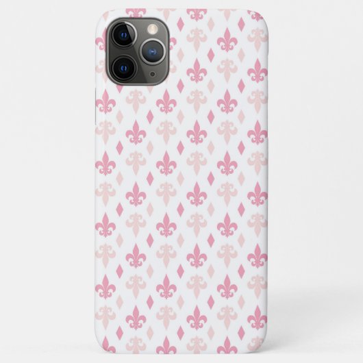 Coques Case-Mate iPhone Assez Pink Fleur de Lis Pattern (Dos)