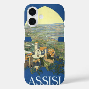 Coques iPhone 16 Assisi Italie Art de voyage vintage Basilique Fran