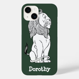 Coque Pour iPhone 14 Assistant vintage d'Oz, Lion courageux