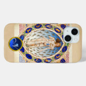 COQUES Case-Mate iPhone ASTROLOGIE ANTIQUE, SIGNES ZODIAQUES MONOGRAMME BL (Verso (horizontal))