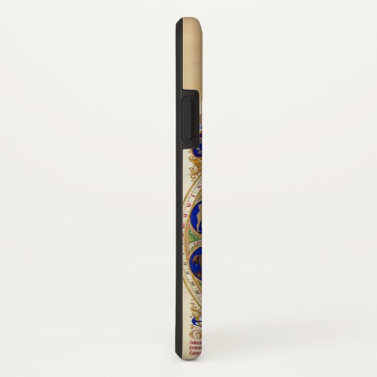 COQUES Case-Mate iPhone ASTROLOGIE ANTIQUE, SIGNES ZODIAQUES MONOGRAMME BL (Dos/Droite)