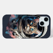 Coques Case-Mate iPhone Astronaut Chat Dans L'Espace Aquarelle Art (Verso (horizontal))