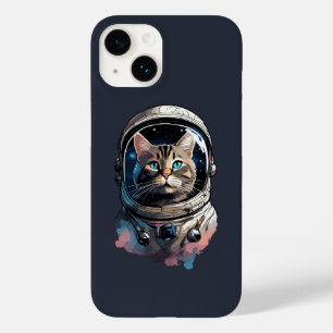 Coque Pour iPhone 14 Astronaut Chat Dans L'Espace Aquarelle Art