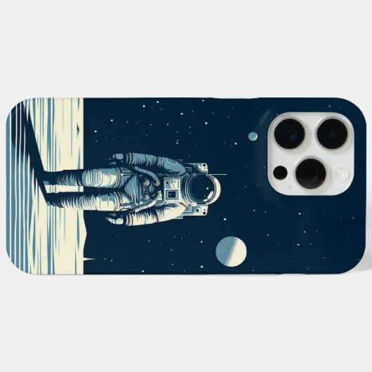 Coques Case-Mate iPhone Astronaut sur la planète (Verso (horizontal))