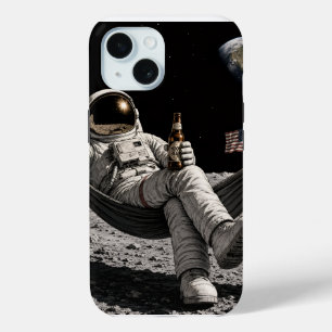 Coque Pour iPhone 15 Astronaute buvant de la bière