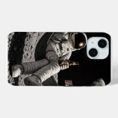 Coques Case-Mate iPhone Astronaute buvant de la bière (Verso (horizontal))