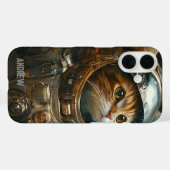 Coques Case-Mate iPhone astronaute de chat Steampunk personnalisé (Verso (horizontal))