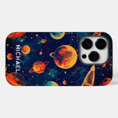 Coques Case-Mate iPhone Astronaute de l'espace nom personnalisé (Verso (horizontal))