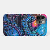 Coques Case-Mate iPhone Astronaute de Neon Cyberpunk (Dos (Horizontal))