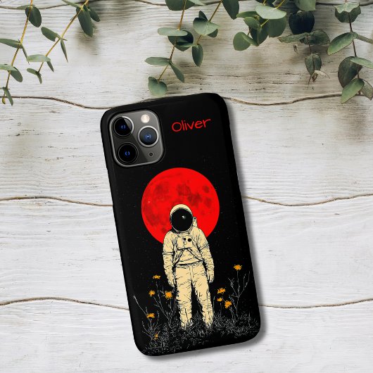Coques Case-Mate iPhone Astronaute sous la lune rouge