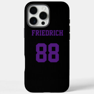Coques iPhone 16 Pro Max Athlète cool noir et violet