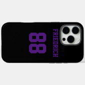 Coques Case-Mate iPhone Athlète cool noir et violet (Verso (horizontal))
