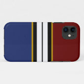 Coques Case-Mate iPhone Athletic Deep Red Black White Navy Stripes (Dos (Horizontal))