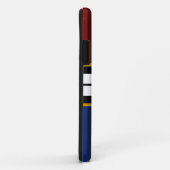 Coques Case-Mate iPhone Athletic Deep Red Black White Navy Stripes (Dos/Droite)