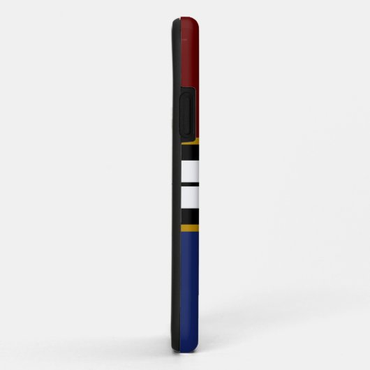 Coques Case-Mate iPhone Athletic Deep Red Black White Navy Stripes (Dos/Droite)