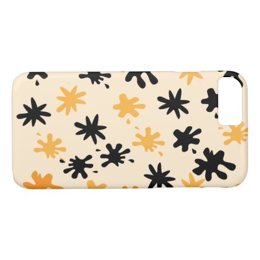Coques Case-Mate iPhone Attaque Orange Splat (Dos (Horizontal))
