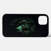 Coques Case-Mate iPhone "Attaquer le regard du loup de nuit" (Verso (horizontal))