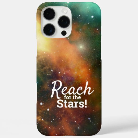 Coques Case-Mate iPhone Atteindre les étoiles Citation Typographie Espace  (Verso)