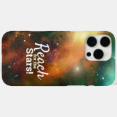 Coques Case-Mate iPhone Atteindre les étoiles Citation Typographie Espace  (Verso (horizontal))
