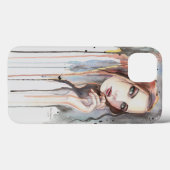 Coques Case-Mate iPhone Attitude Art moderne Portrait d'une femme (Verso (horizontal))