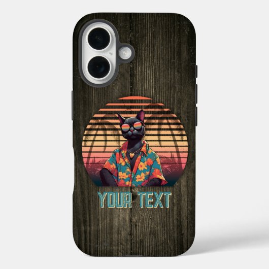 Coques Case-Mate iPhone Attitude de chat Tropical intemporelle (Verso)