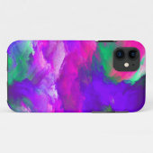 Coques Case-Mate iPhone Au-Dessus Des Nuages Bleu Rose Violet Art Abstrait (Dos (Horizontal))