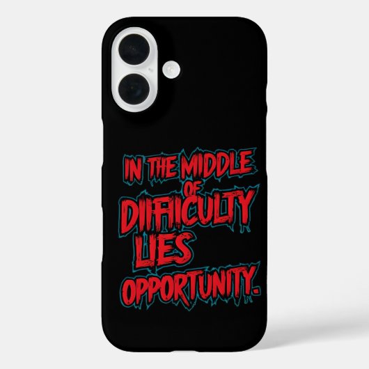 Coques Case-Mate iPhone Au milieu de la difficulté réside l'opportunité (Verso)
