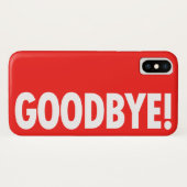 Coques Case-Mate iPhone AU REVOIR ! Rouge (Dos (Horizontal))