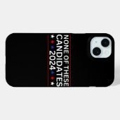 Coques Case-Mate iPhone Aucun de ces candidats 2024 drôle humo sarcastique (Verso (horizontal))