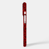 Coques Case-Mate iPhone Audacieusement Chic: Imprimé Léopard Rouge et Noir (Verso / Gauche)