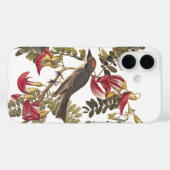 Coques Case-Mate iPhone Audubon Bird, un tyran gris sur Hummingbird Tree (Verso (horizontal))