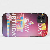 Coques Case-Mate iPhone Aujourd'hui est mon art d'anniversaire (Dos (Horizontal))