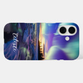 Coques Case-Mate iPhone Aurora Borealis Iridescendant Twilight (Verso (horizontal))