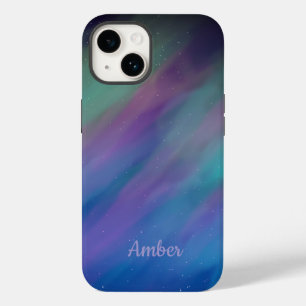 Coque Pour iPhone 14 Aurore Boréale Lumières du Nord Nuit Personnalisée