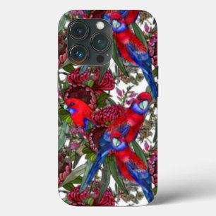 Case-Mate iPhone Case Australian Crimson Rosella et Motif Fleur sauvage